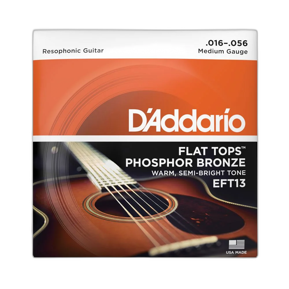 Encordoamento Violão Aço 16-56 D Addario Flat Tops EFT13