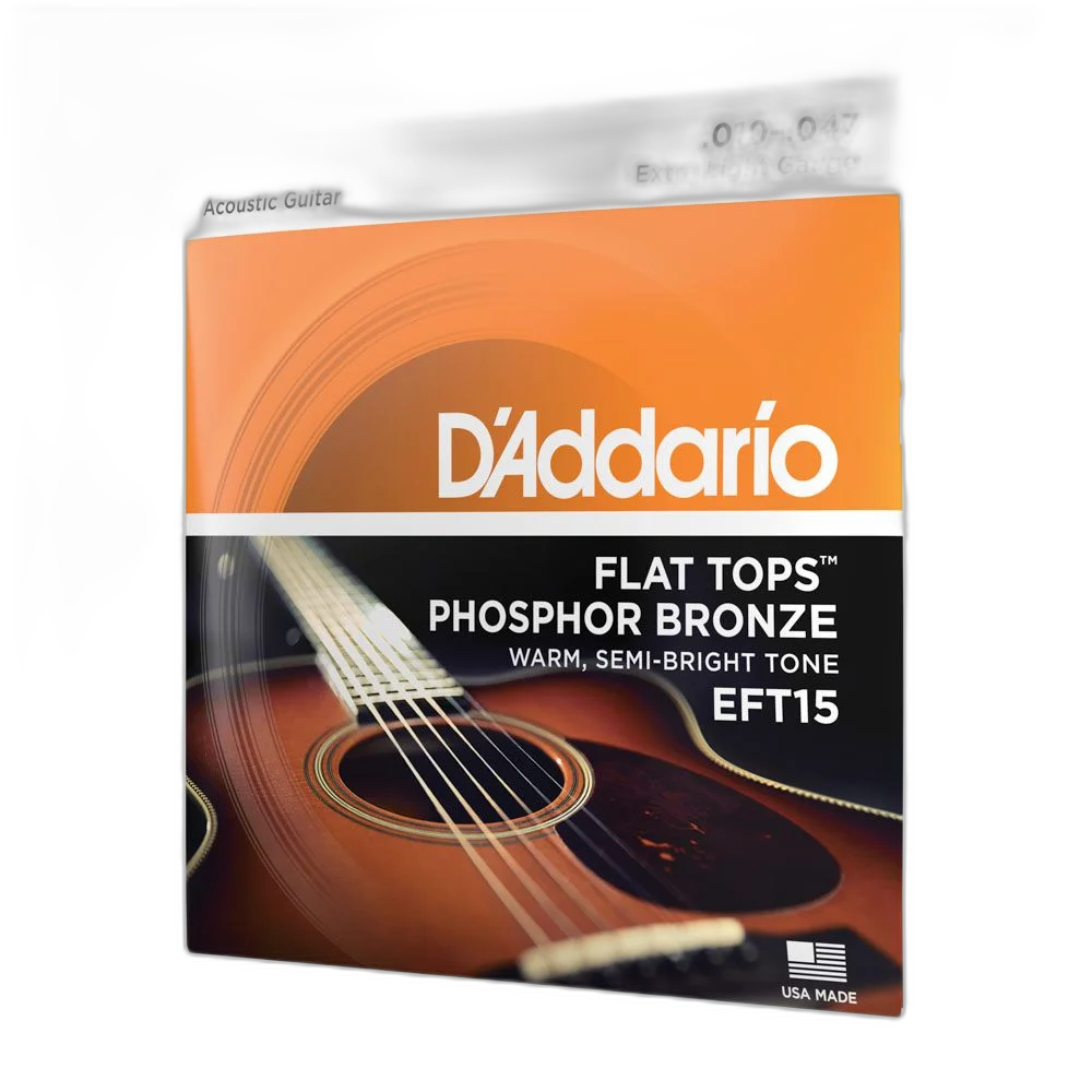 Encordoamento Violão Aço 10-47 D Addario Flat Tops EFT15