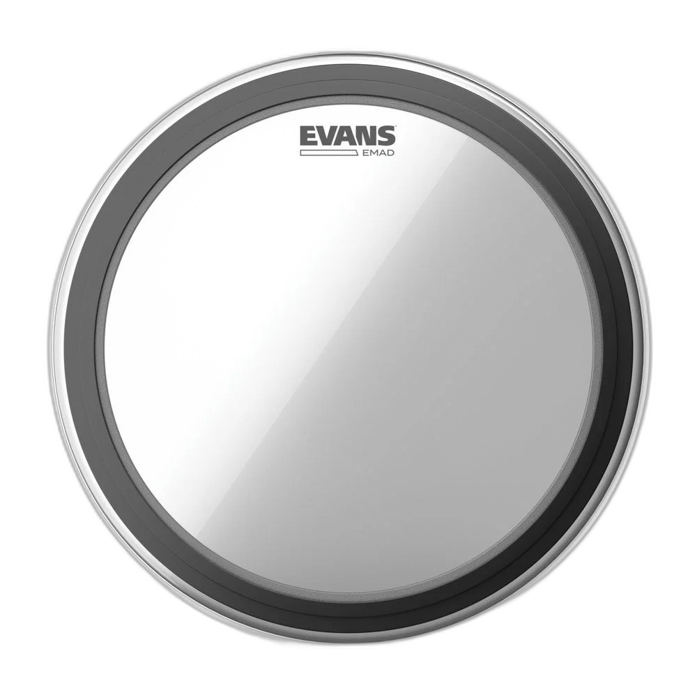 Pele Batedeira Bumbo 22' Evans EMAD Transparente BD22EMAD