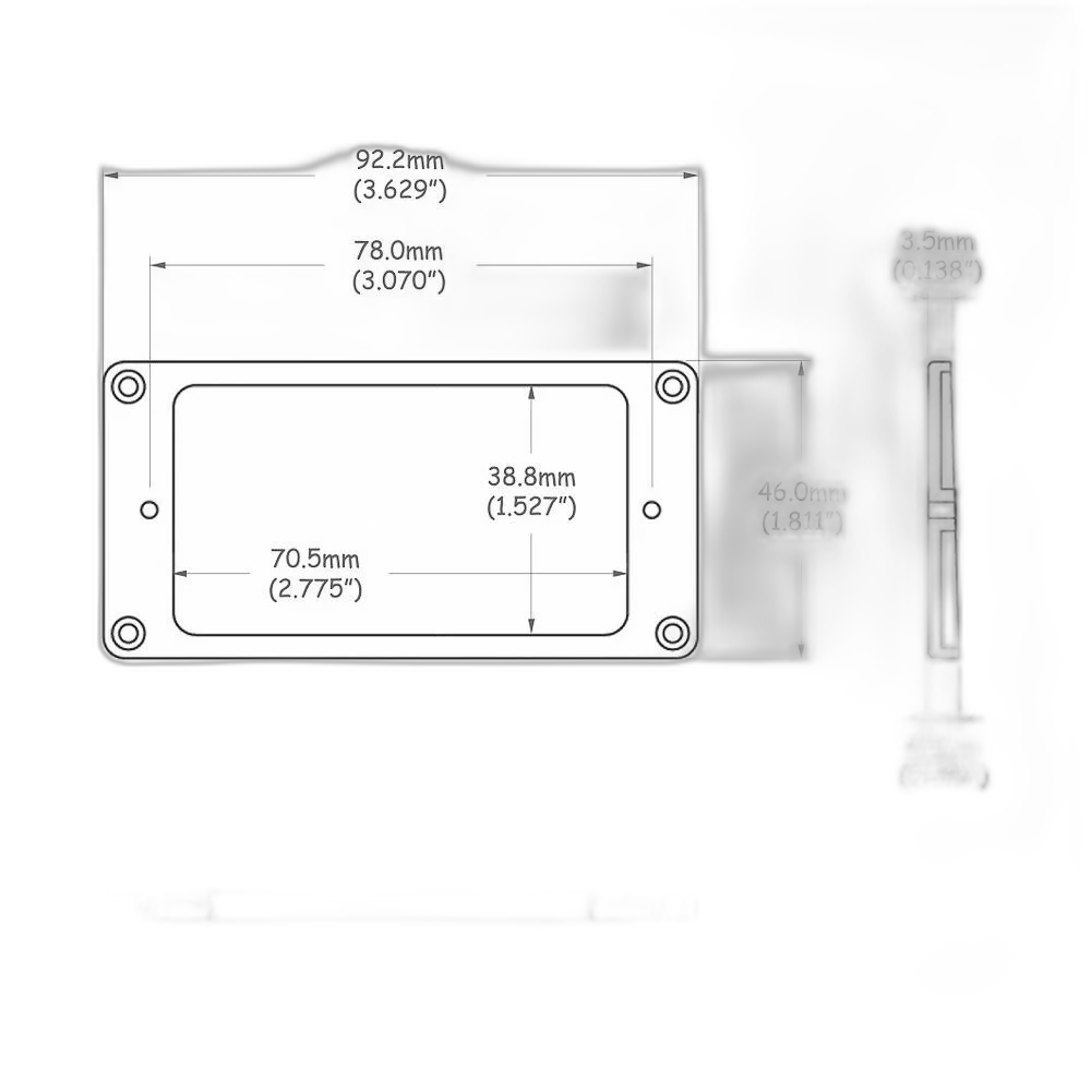 Moldura Captador Humbucker Branca (2 Peças) Spirit MT30F-WH