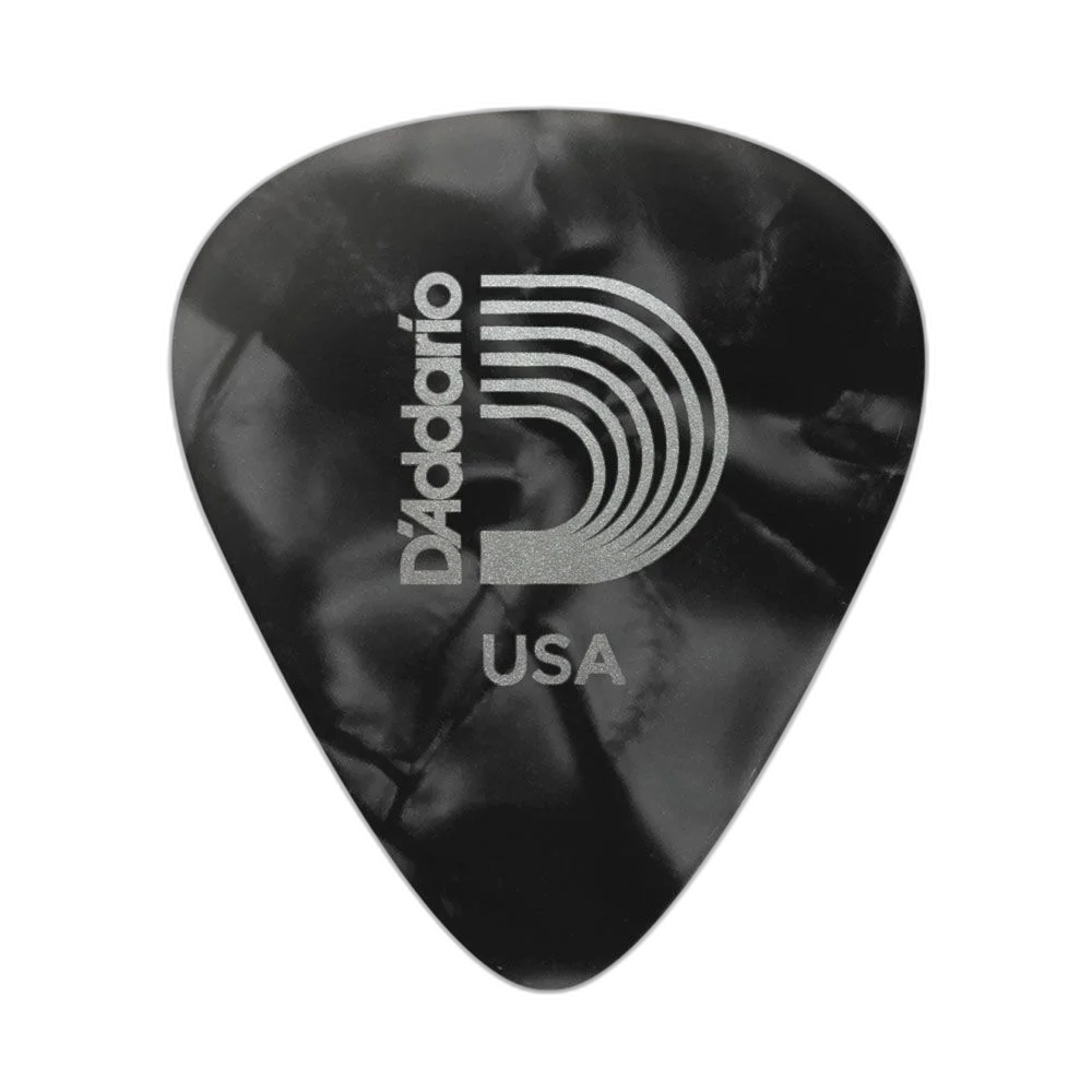 Palheta Celulóide Preta Perolada Pesada D Addario 1CBKP6-10