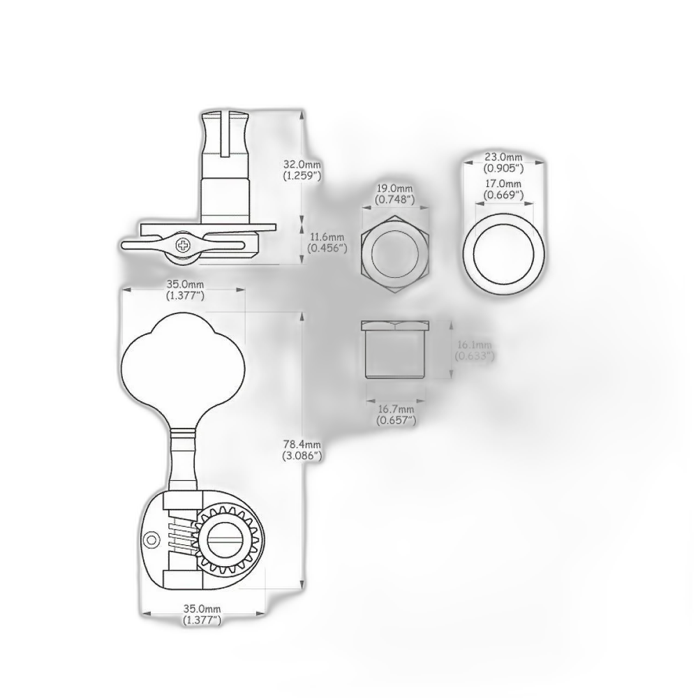 Tarraxa Para Baixo Cromada Fosca R4 Spirit JB45-MC-R4