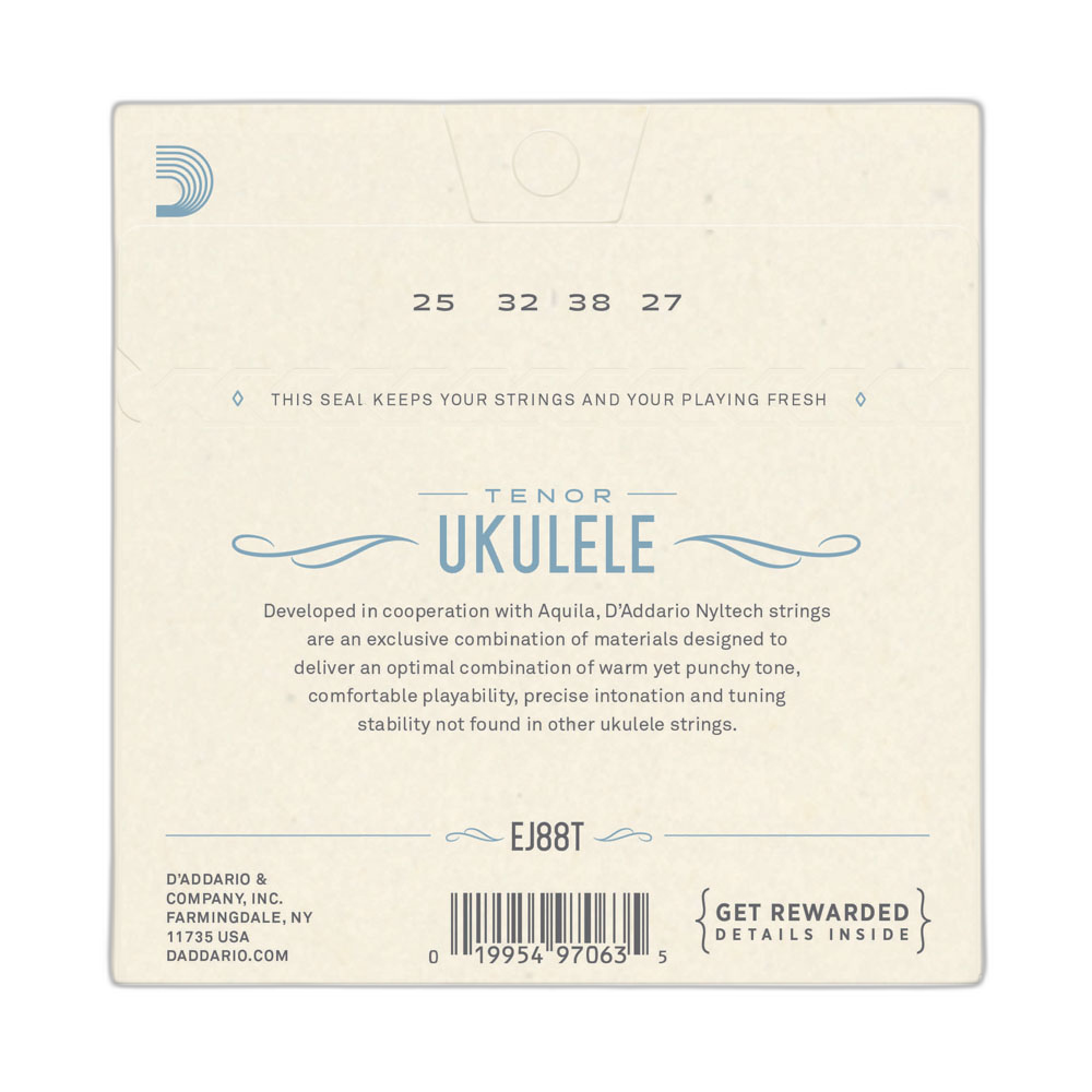 Encordoamento Para Ukulele Tenor D Addario Nyltech EJ88T