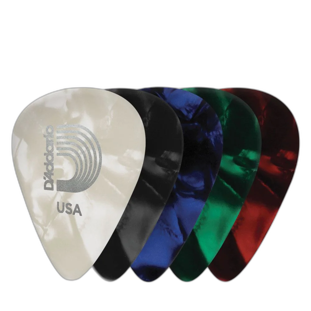 Palheta Celulóide Perolada Cores Leve D Addario 1CAP2-10