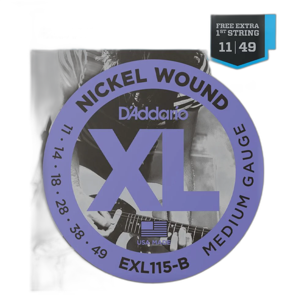 Encordoamento Guitarra 11-49 Corda Extra D Addario EXL115-B