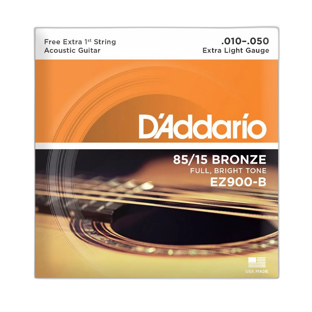 Encordoamento Violão Aço 10-50 Corda Extra D Addario EZ900-B