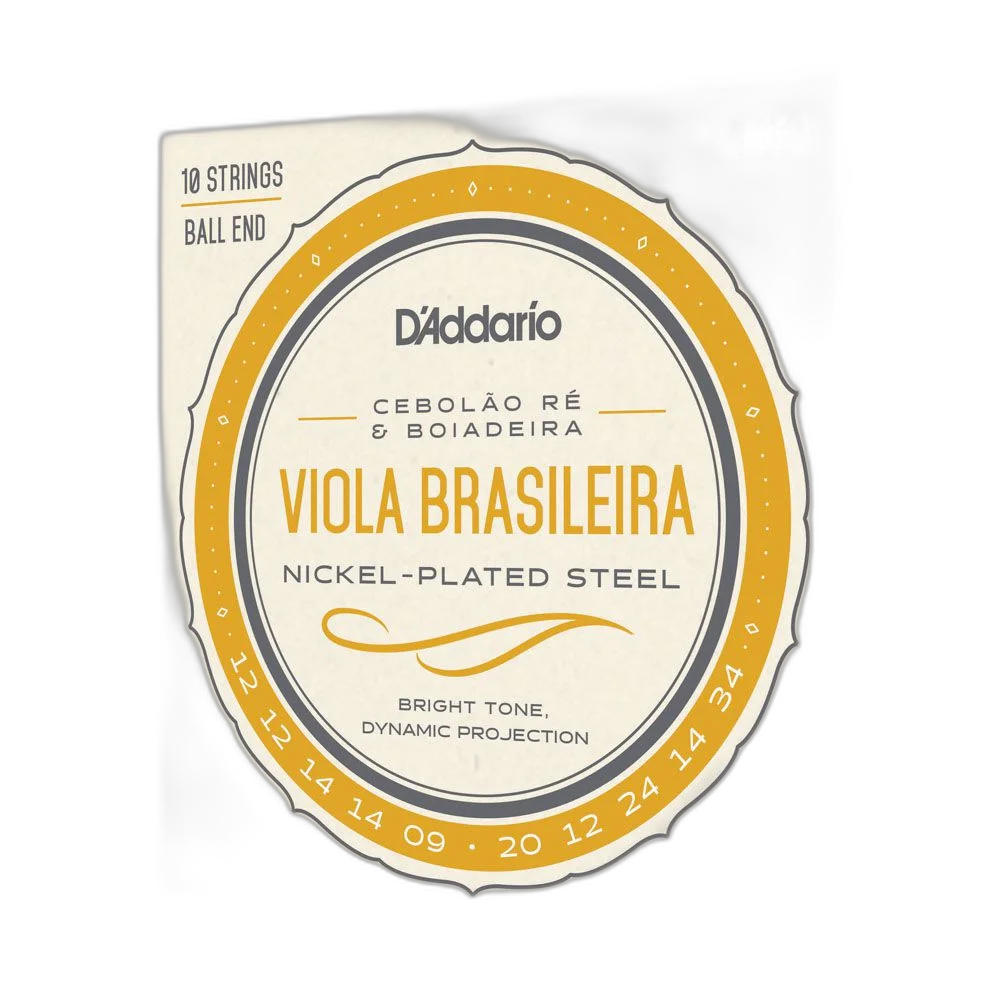 Encordoamento Viola Brasileira D Addario Nickel-Plated EJ82A