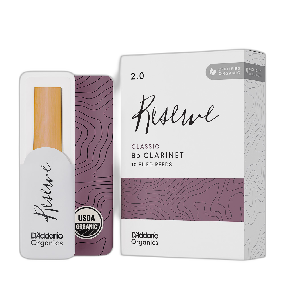 Palheta Clarineta 2.0 (10) DAddario Organic Reserve Classic