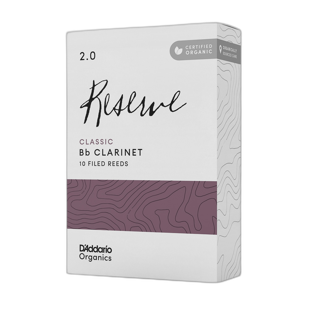 Palheta Clarineta 2.0 (10) DAddario Organic Reserve Classic