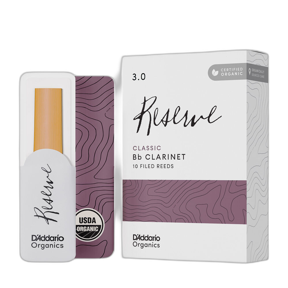 Palheta Clarineta 3.0 (10) DAddario Organic Reserve Classic