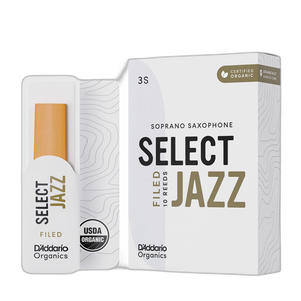 Palheta Sax Soprano 3S (10) DAddario Organic Select Jazz