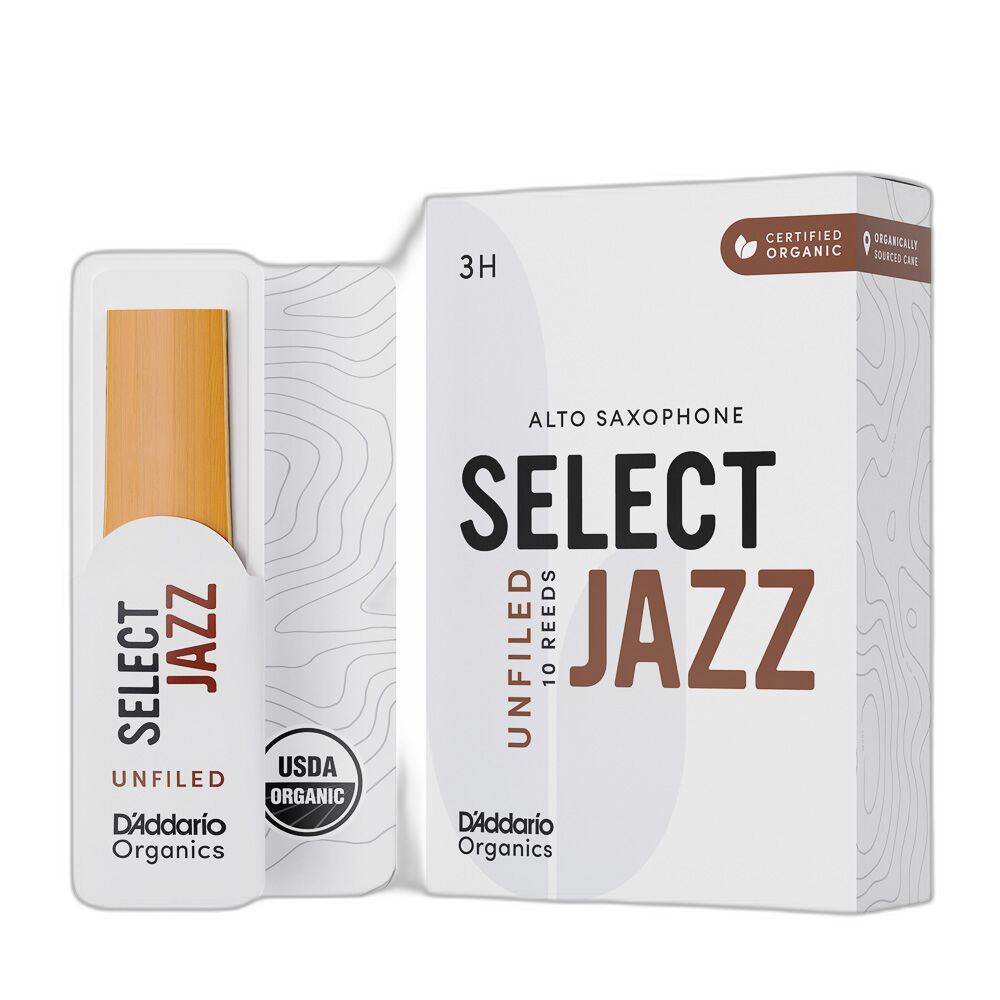 Palheta Sax Alto 3H (10 Peças) DAddario Organic Select Jazz