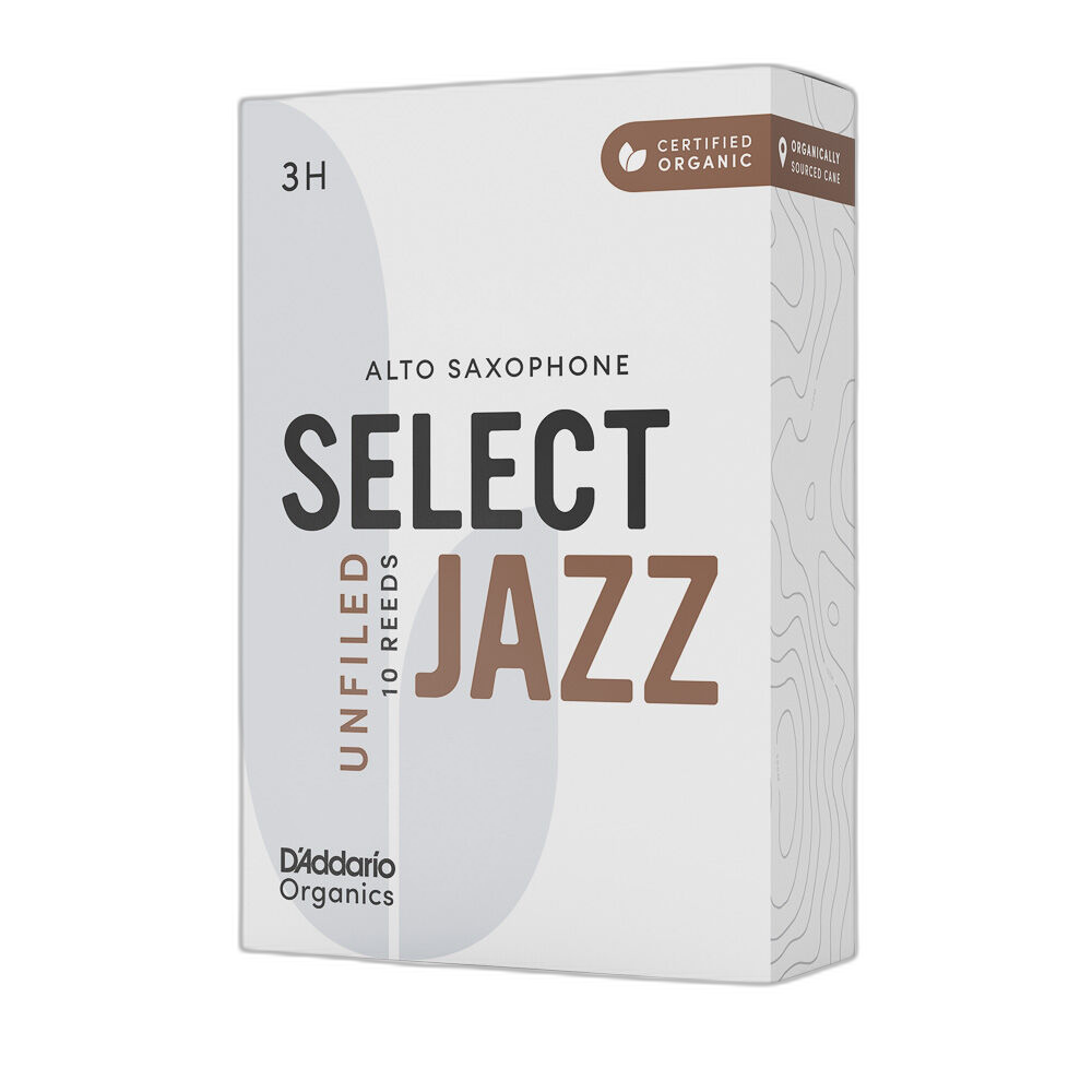 Palheta Sax Alto 3H (10 Peças) DAddario Organic Select Jazz