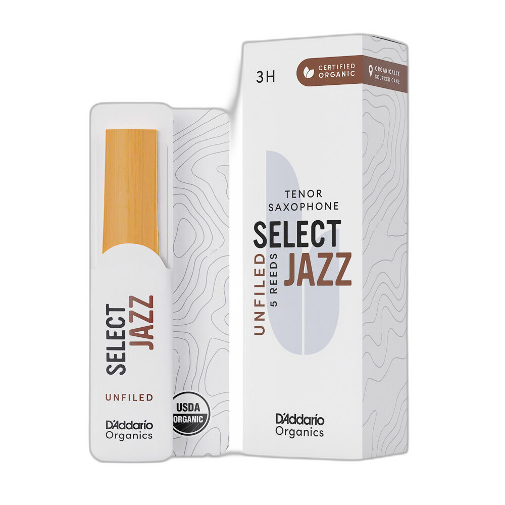 Palheta Sax Tenor 3H (5 Peças) DAddario Organic Select Jazz