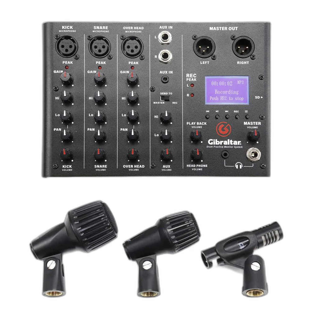 Sistema Monitor Para Bateria Com Microfones Gibraltar GDMS
