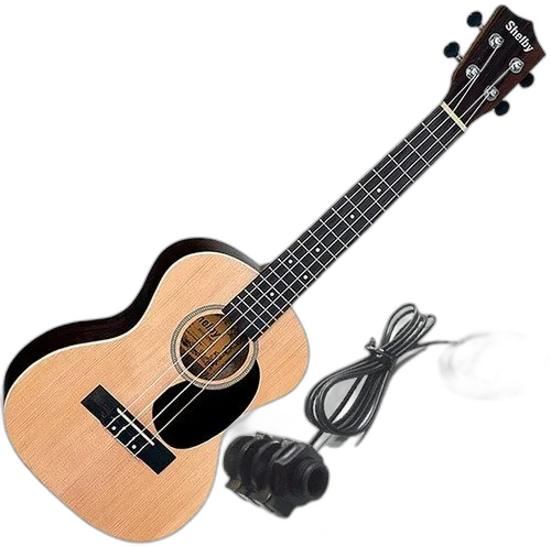 Kit Ukulele Eletroacústico Tenor Nylon + Escudo Shelby Su25r