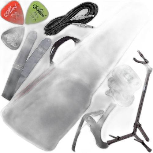 Kit Capa Contrabaixo Luxo Vermelho C/ Acessórios Completo