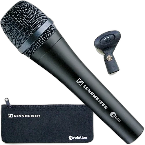 Kit Microfone Profissional Sennheiser E945 Dinâmico C/ Cabo