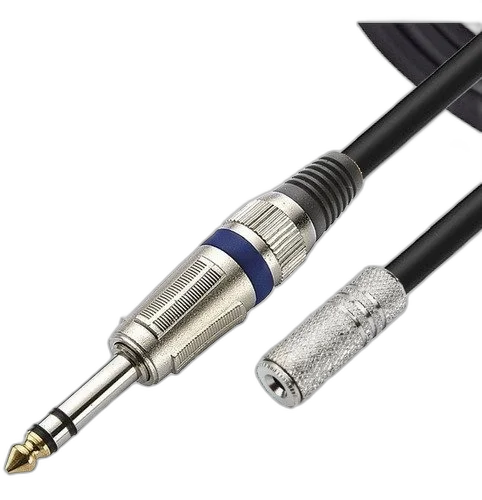 Cabo Extensor P2 P10 5 Metros Extensão Retorno Fone Ouvido