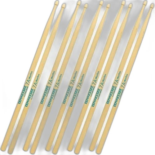 Kit 10 Baquetas Liverpool Para Bateria Tennessee 7a Marfim