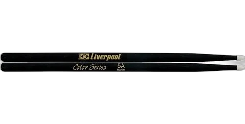 Baqueta 5a Preto Ponta Nylon (12 Pares) Lc Dz5an Liverpool