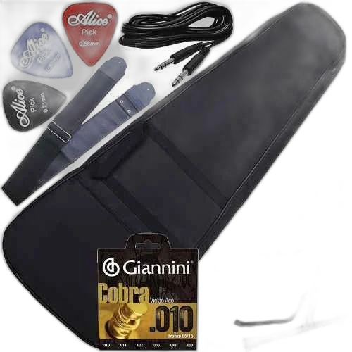 Kit Completo Capa Acolchoada Para Violão + Suporte 4010 Saty