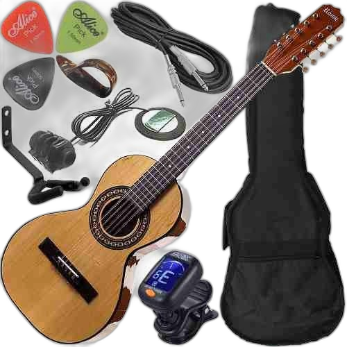 Kit Viola Rozini Rv151 Nt Eletroacústica Caipira Completa