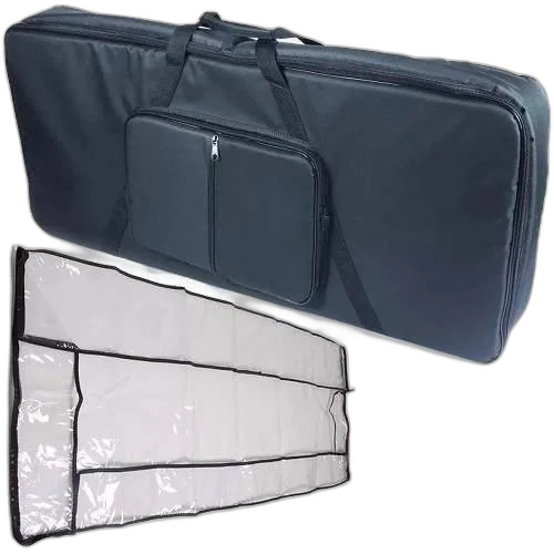 Kit Capa Acolchoada Para Teclado 7/8 Extra Luxo C/ Cobertura