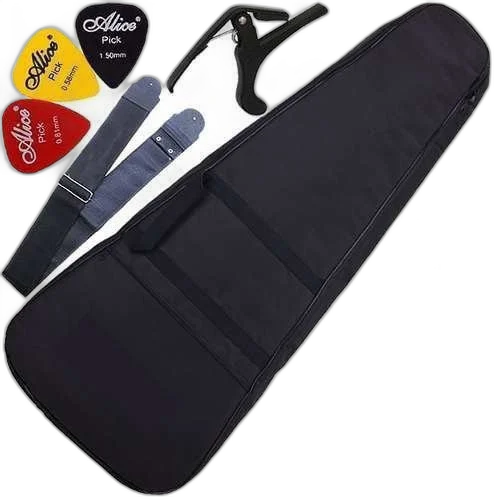 Capa Violão Folk + Capotraste + Correia + Suporte + Palhetas