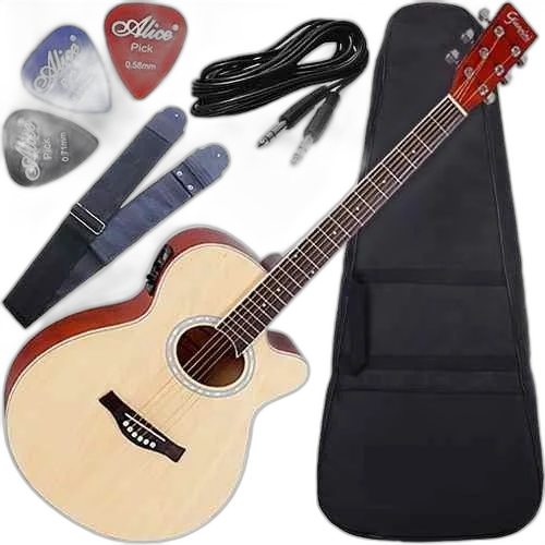 Kit Violão Folk Aço Eletroacústico Gsf1r N Giannini Envio24h