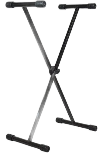 Kit Suporte Teclado Em X + Banqueta Saty + Pedal Sustain