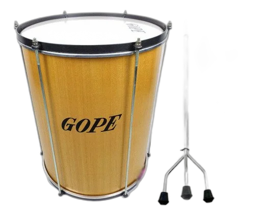 Kit Surdo Madeira 20 X 60cm + Tripé + Capa Bme6020crpe Gope