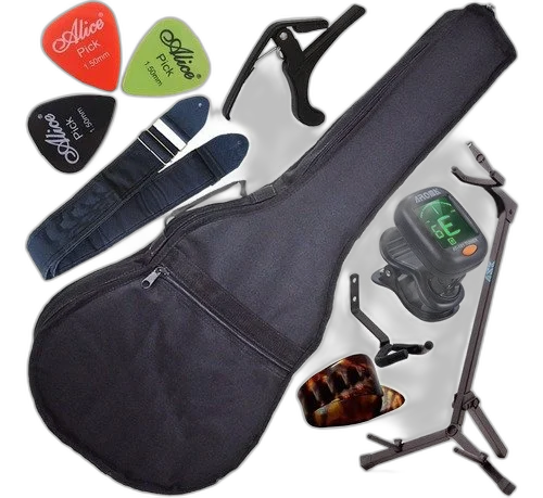 Kit Capa Violão Infantil Acolchoada Viola C/ Acessórios + Suporte G3s
