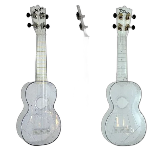 Kit Ukulele Soprano Akahai Ghost Transparente Cordas Aquila