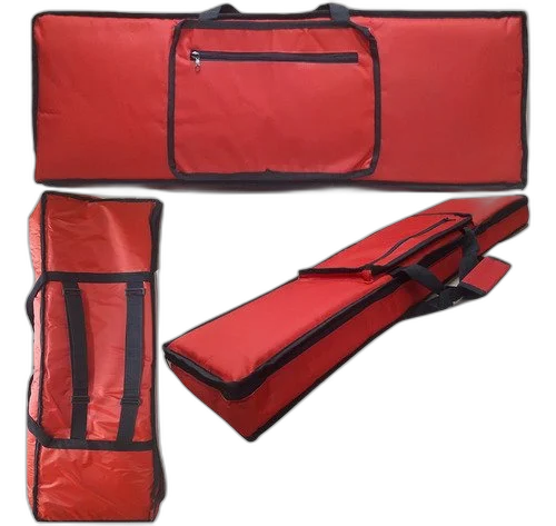 Kit Capa Teclado Roland Fantom Fa76 Vermelho + Cobertura