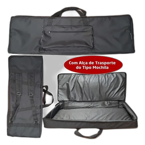 Capa Bag Master Luxo Para Teclado Yamaha Psr-sx600 Preto