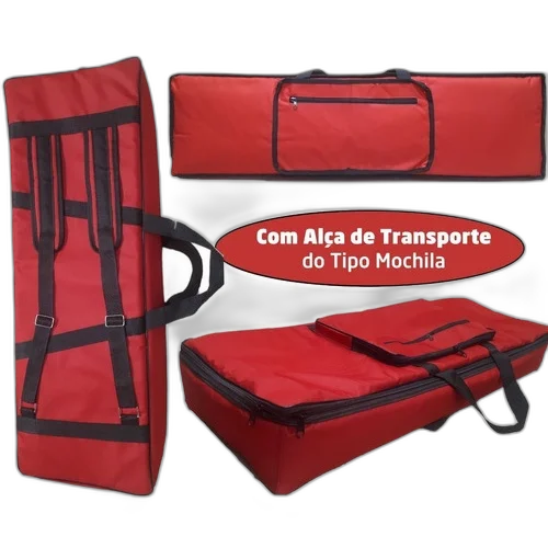 Capa Bag Master Luxo Teclado Yamaha Psr-e273 Rd + Cobertura
