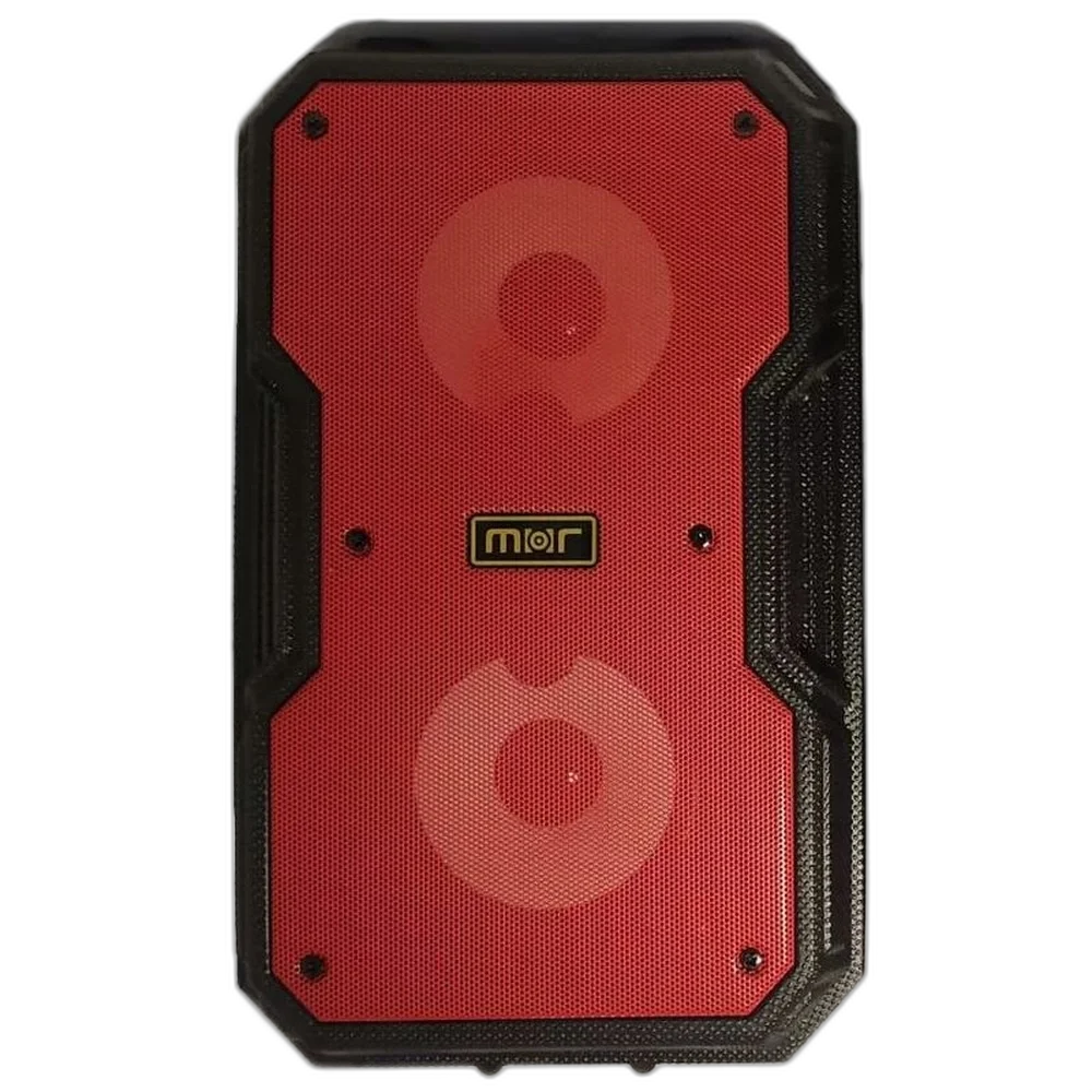 Caixa De Som Portátil Bluetooth Luz Led Mp3 Jhw Vermelho
