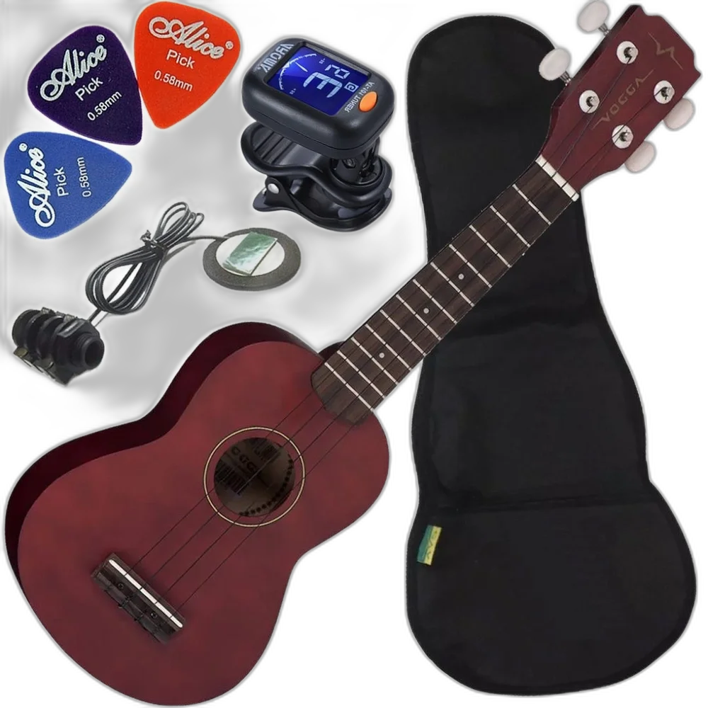 Kit Ukulele Soprano Eletroacústico Vogga Vuk303 Bc Fosco
