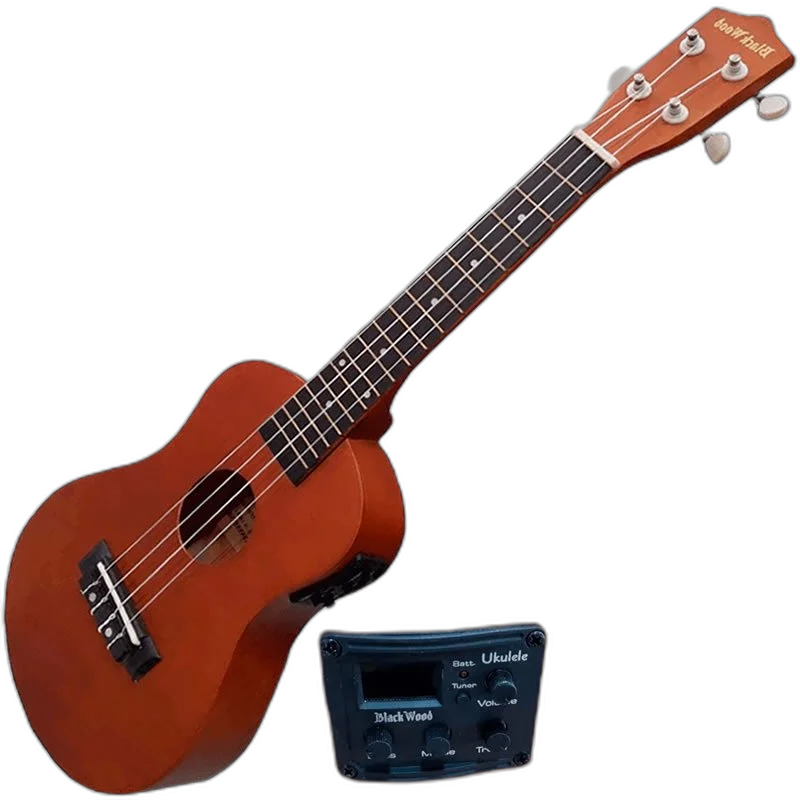 Ukulele Eletrico Concerto Cordas Nylon Blackwood Xu23eq