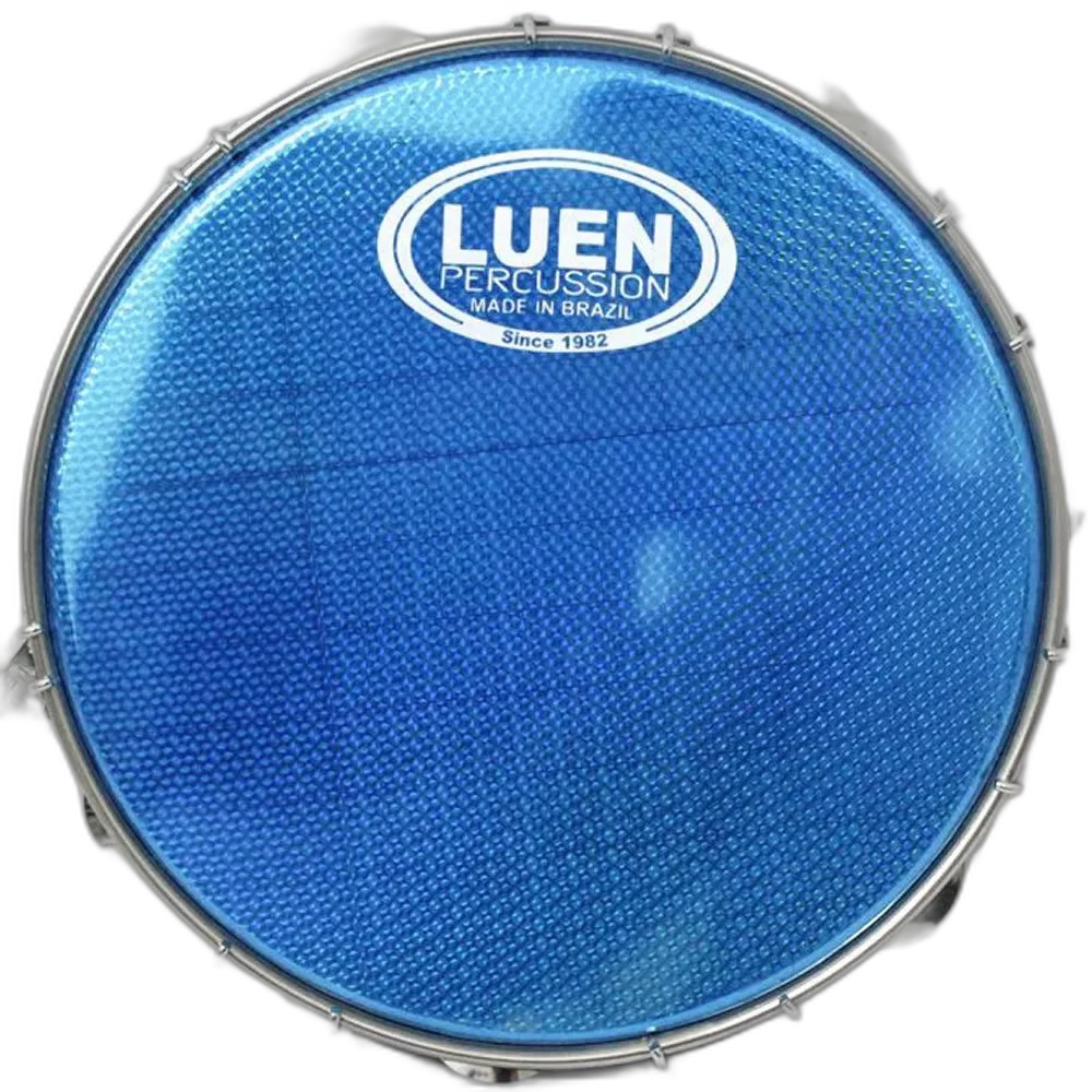 Pandeiro Profissional Luen 12 Pele Holográfica Azul + Capa