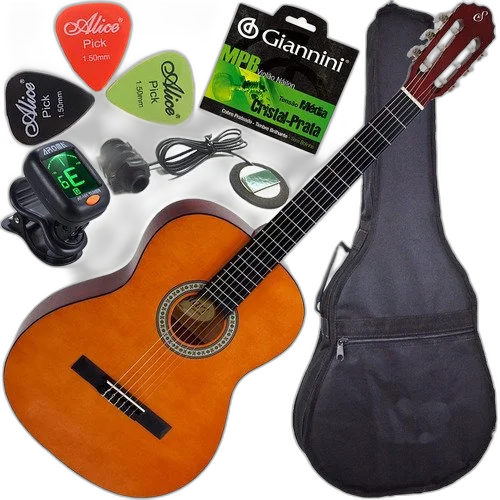 Kit Violão Eletroacústico Nylon N14 Eq Giannini O F E R T A