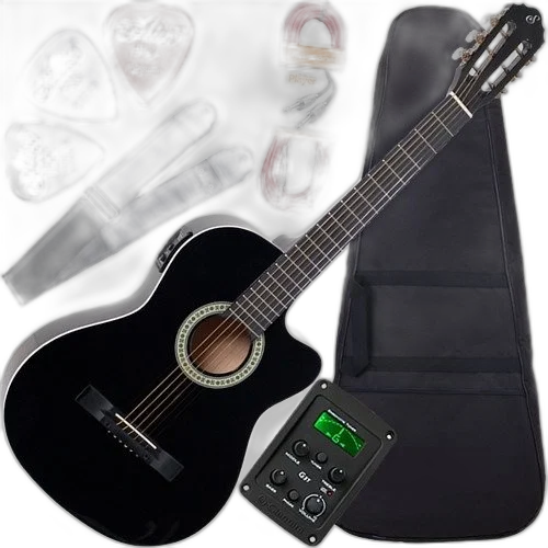 Kit Violão Flat Eletroacústico Tampo Linden Sf14 Giannini