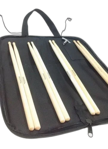 Capa Para Baquetas De Bateria + 4 Pares De Baquetas 7a Ou 5a