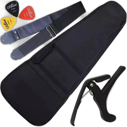 Capa Para Violão Acolchoada Folk C/ Capo + Correia + Palheta