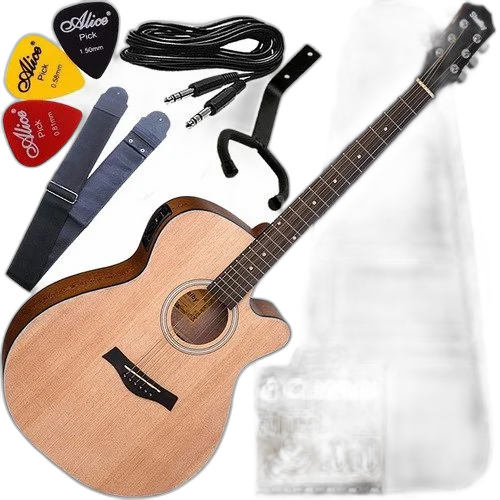 Kit Violão Eletroacústico Shelby Eq 3 Bandas Aço Sga-194c