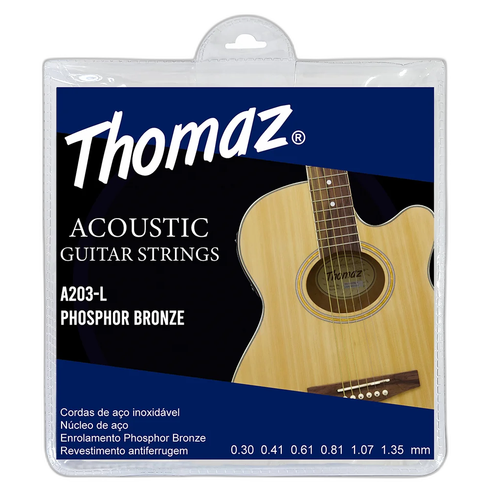Encordoamento Violão Aço 012 Phosphor Bronze 203l Thomaz