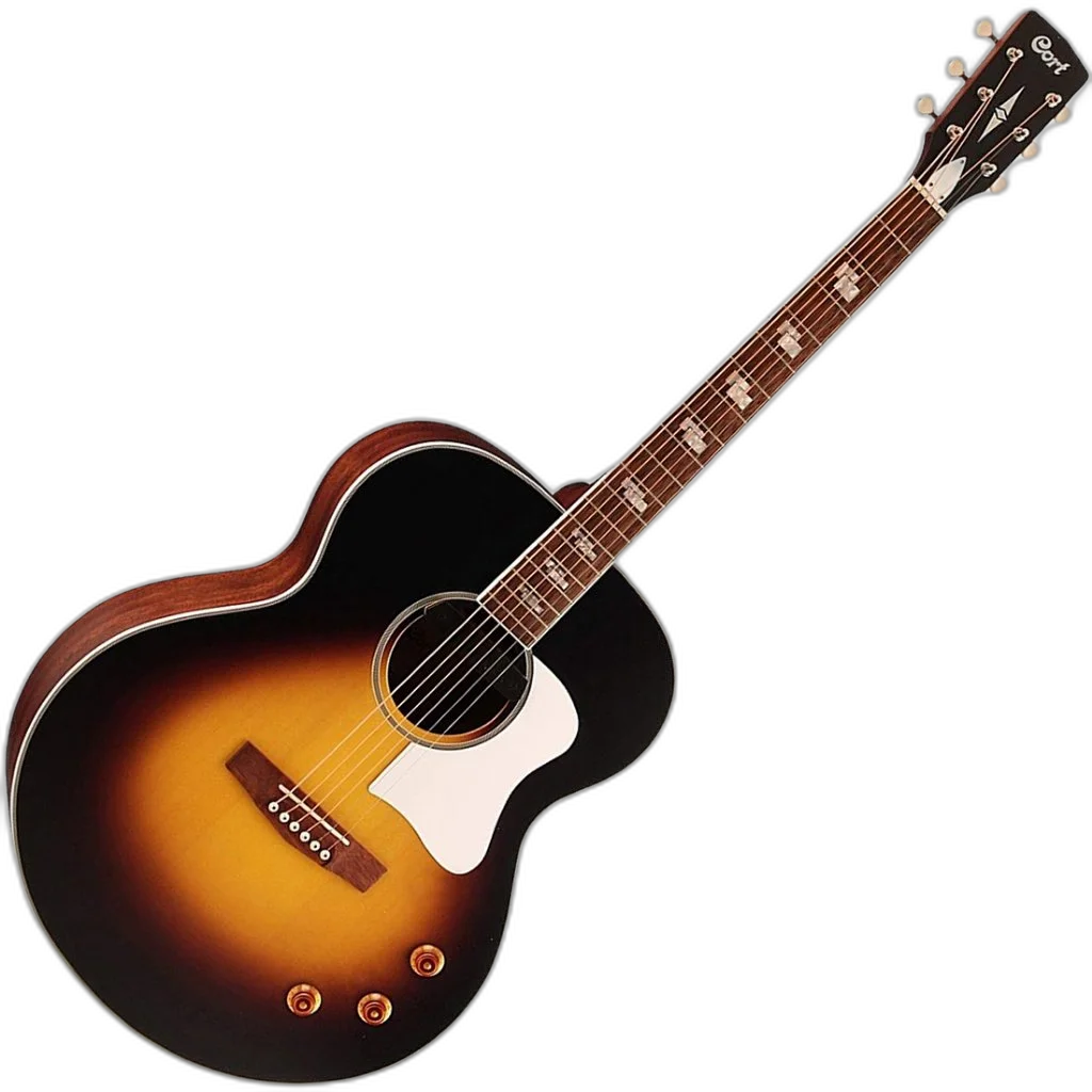 Kit Violão Eletroacústico Jumbo Cort Cj Retro Vsm Pré Fishma